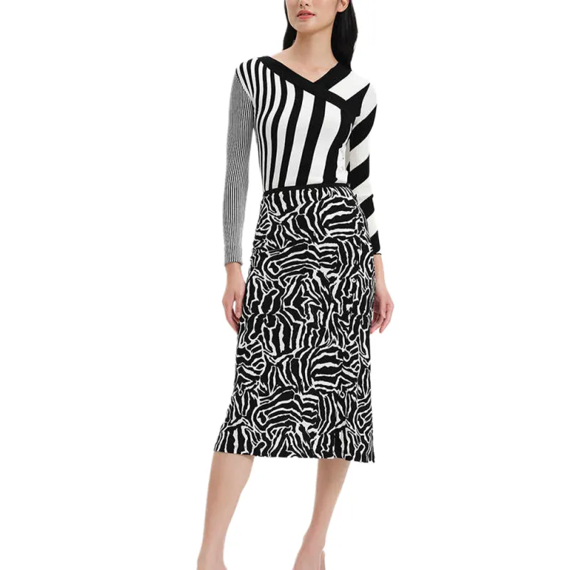 DVF Diane Von Furstenberg SS23 Knitwear Women's Black White-1