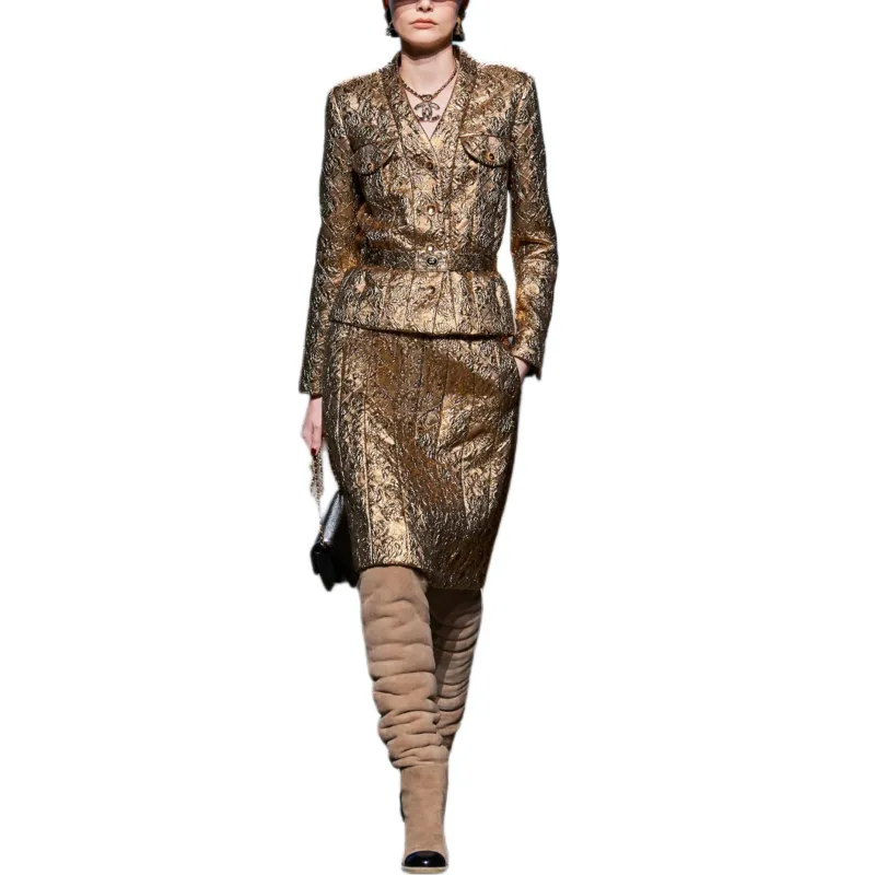 CHANEL FW24 Jackets Coats Women's Gold-1