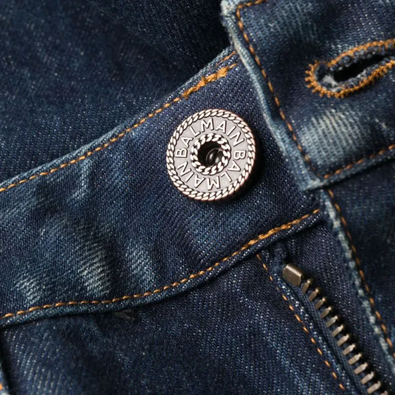 BALMAIN Logo detailing Flared Washed Jeans-5