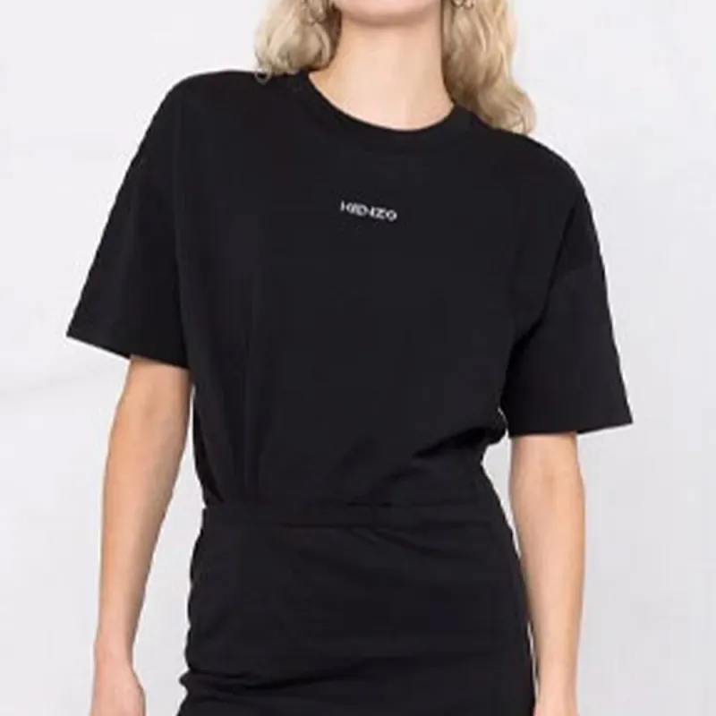 KENZO Logo Printed Crewneck Mini T Shirt Dress-4