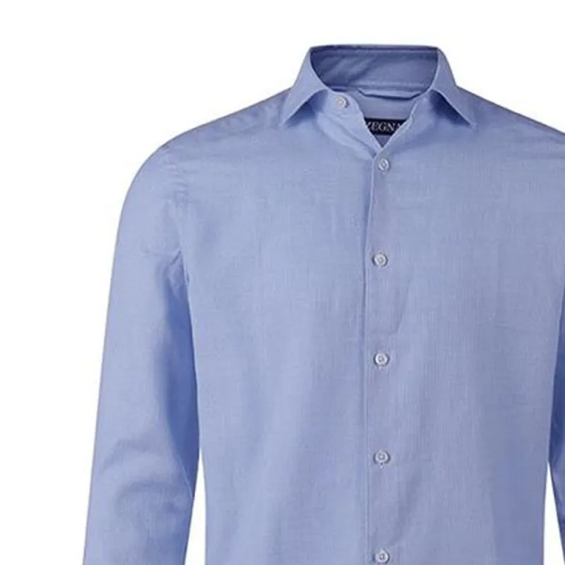 Zzegna SS23 Shirt Men's Light Blue-2