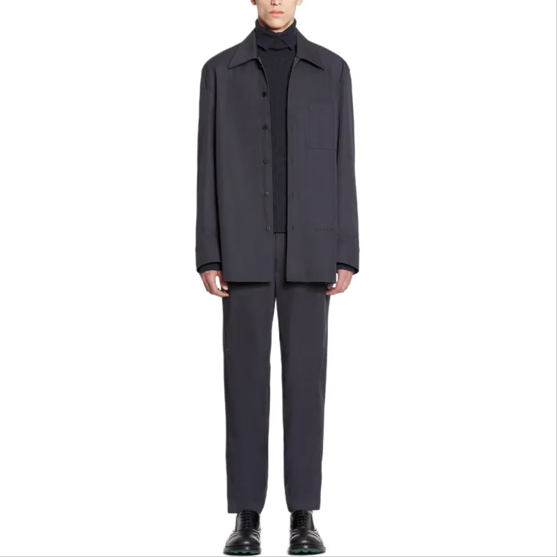 Lanvin FW24 Casual Pants Men's Black-1