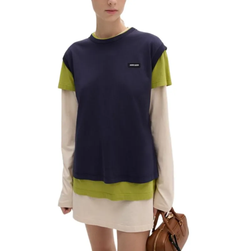 MIU MIU Set Of Three Logo Patch T Shirts-1