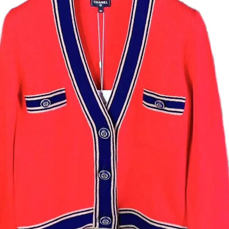 CHANEL Cashmere Sweater Women's Red-1