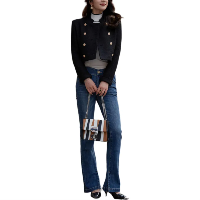 KARL LAGERFELD SS23 Casual Pants Women's Blue-1