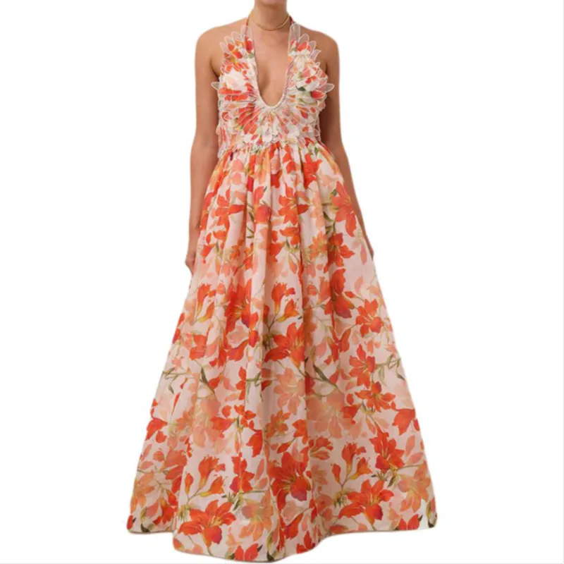 Zimmermann Tranquillity Halterneck Gown-1