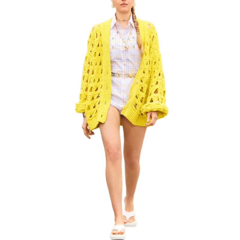 CHANEL Jackets Coats Women's Yellow-1