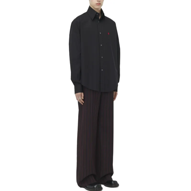 McQ Alexander McQueen Long Sleeved Skull Embroidered Shirt-4