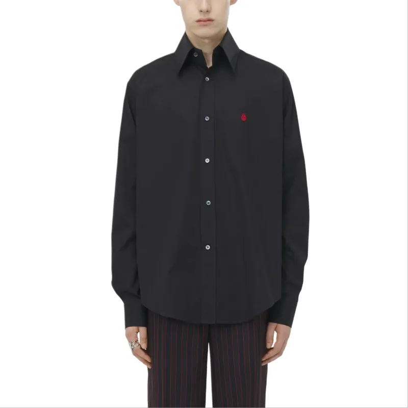 McQ Alexander McQueen Long Sleeved Skull Embroidered Shirt-2