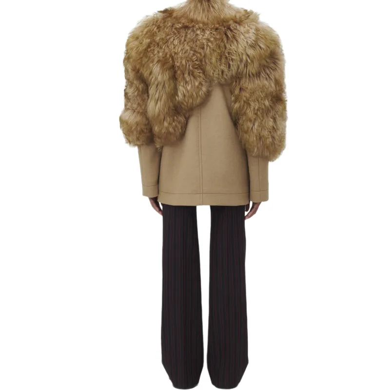 Alexander McQueen FW24 Coats Women's Camel-3