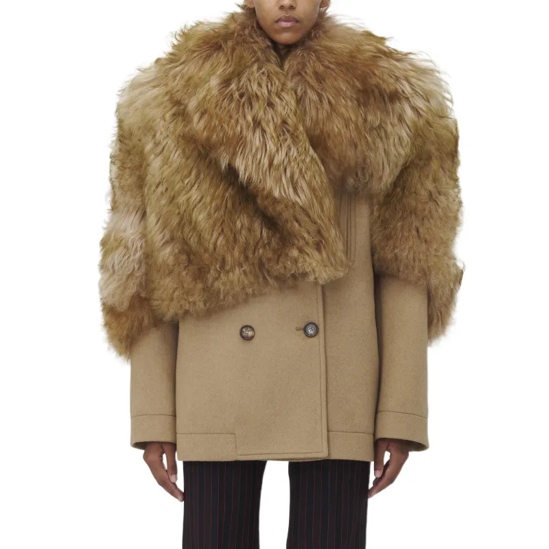 Alexander McQueen FW24 Coats Women's Camel-2