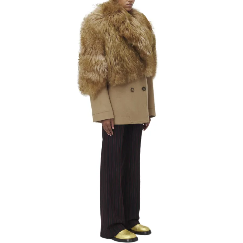 Alexander McQueen FW24 Coats Women's Camel-4