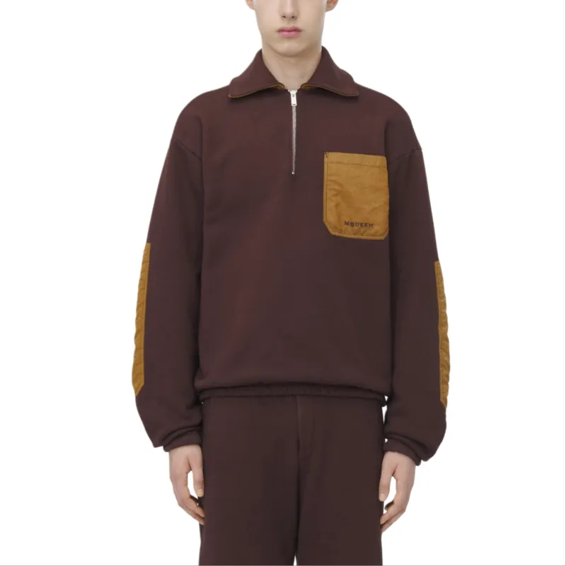 McQ Alexander McQueen Logo Embroidered Half Zip Sweatshirt-2