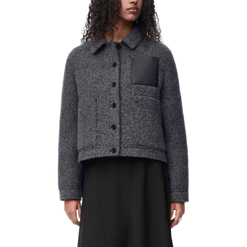 LOEWE Wool Jacket 'Dark Grey'-1