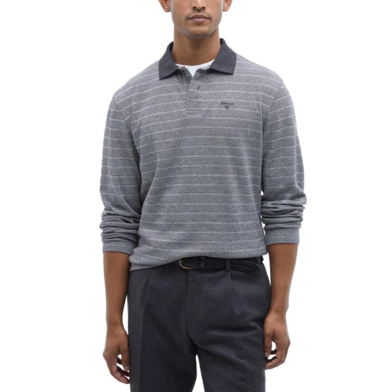 BARBOUR Cleveland FW24 Polo Shirt Men's Gray-2