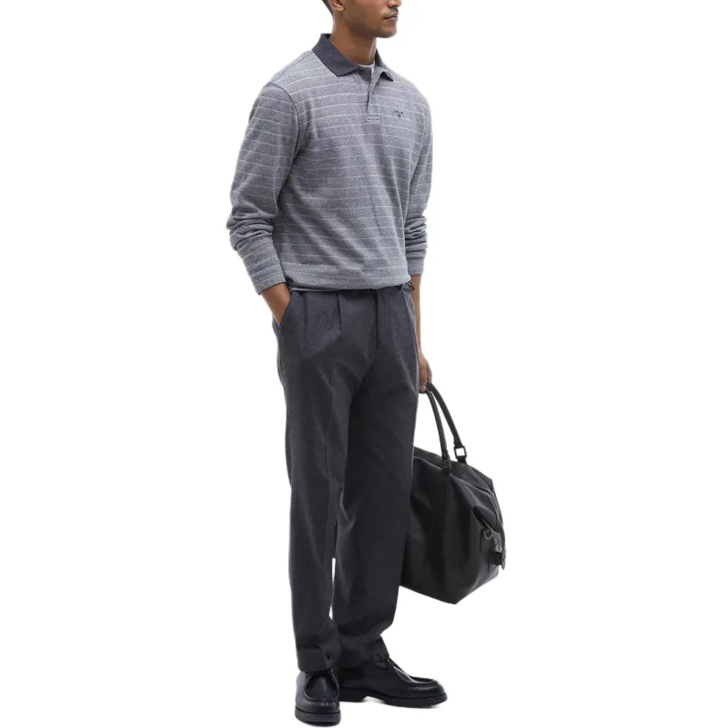 BARBOUR Cleveland FW24 Polo Shirt Men's Gray-1
