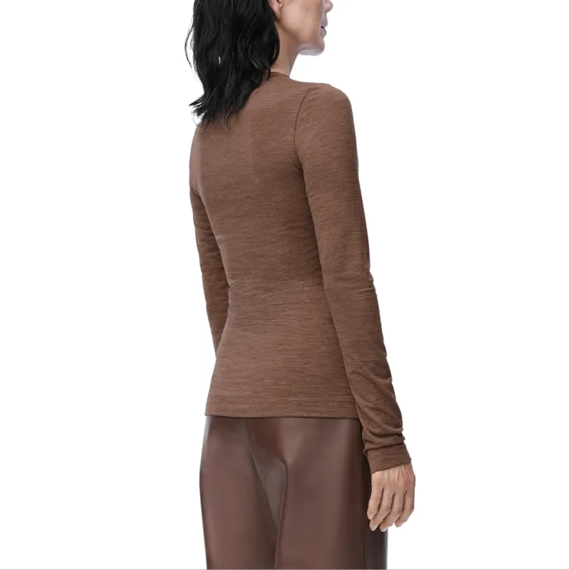 LOEWE Long Sleeve Top 'Chocolate Brown'-2