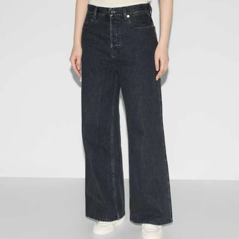 GUCCI Wide Leg Denim Pants-2