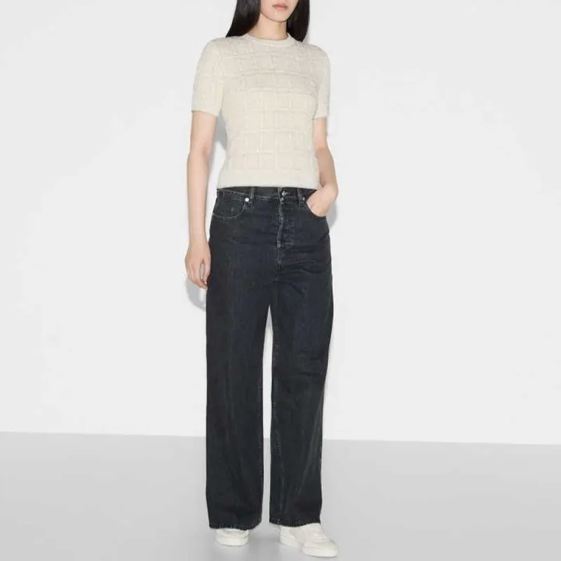 GUCCI Wide Leg Denim Pants-1