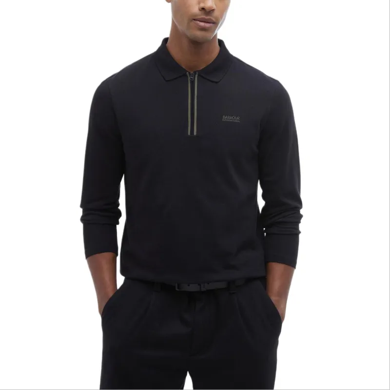 BARBOUR FW24 Polo Shirt Men's Black-2