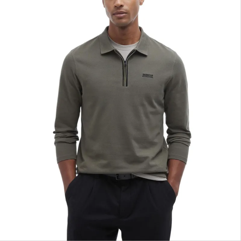 BARBOUR FW24 Polo Shirt Men's Green-2