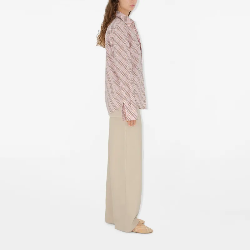 Burberry Logo Embroidered Checkered Shirt-3