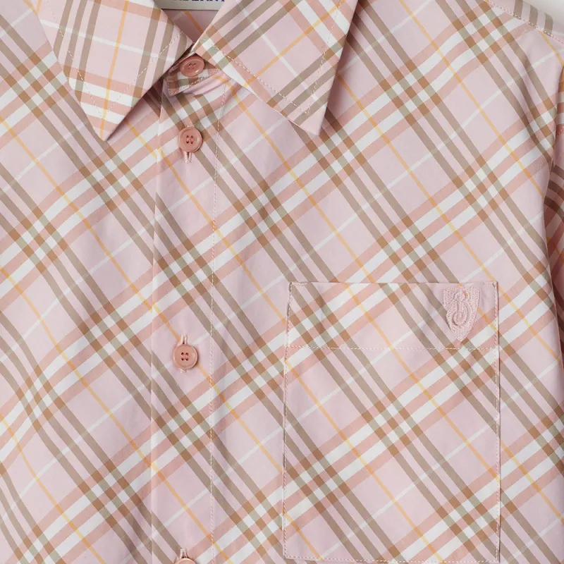 Burberry Logo Embroidered Checkered Shirt-4