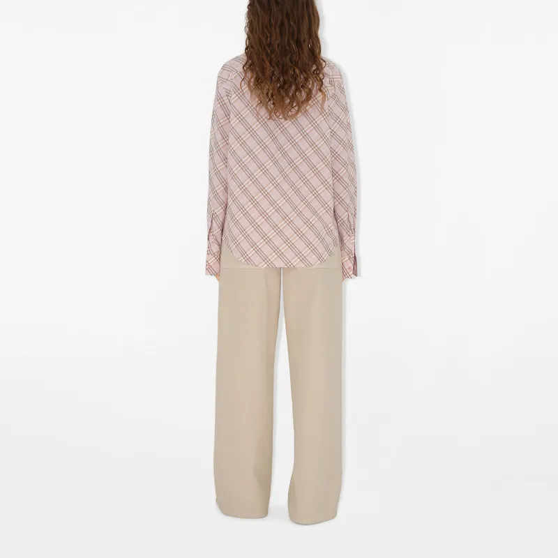 Burberry Logo Embroidered Checkered Shirt-2