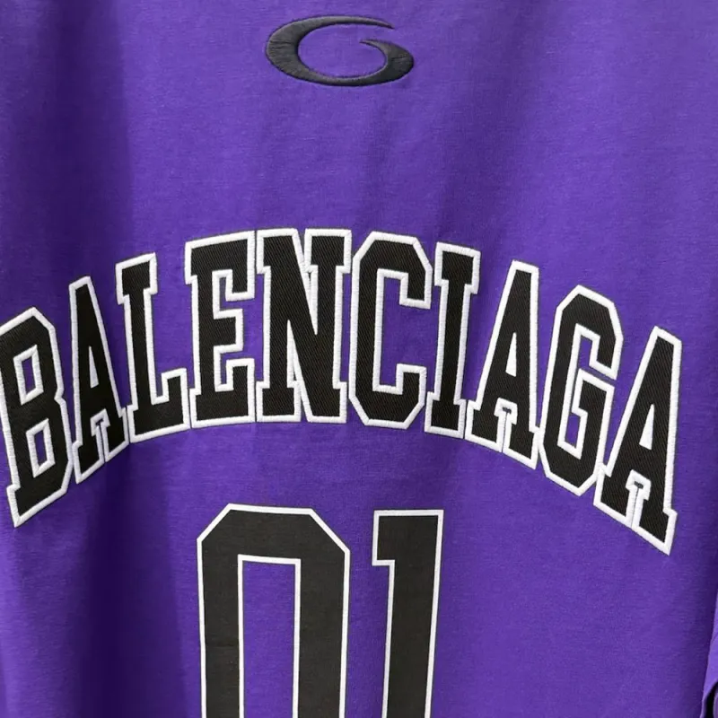 Balenciaga SS25 T Shirt Regular Fit Men's Purple-4