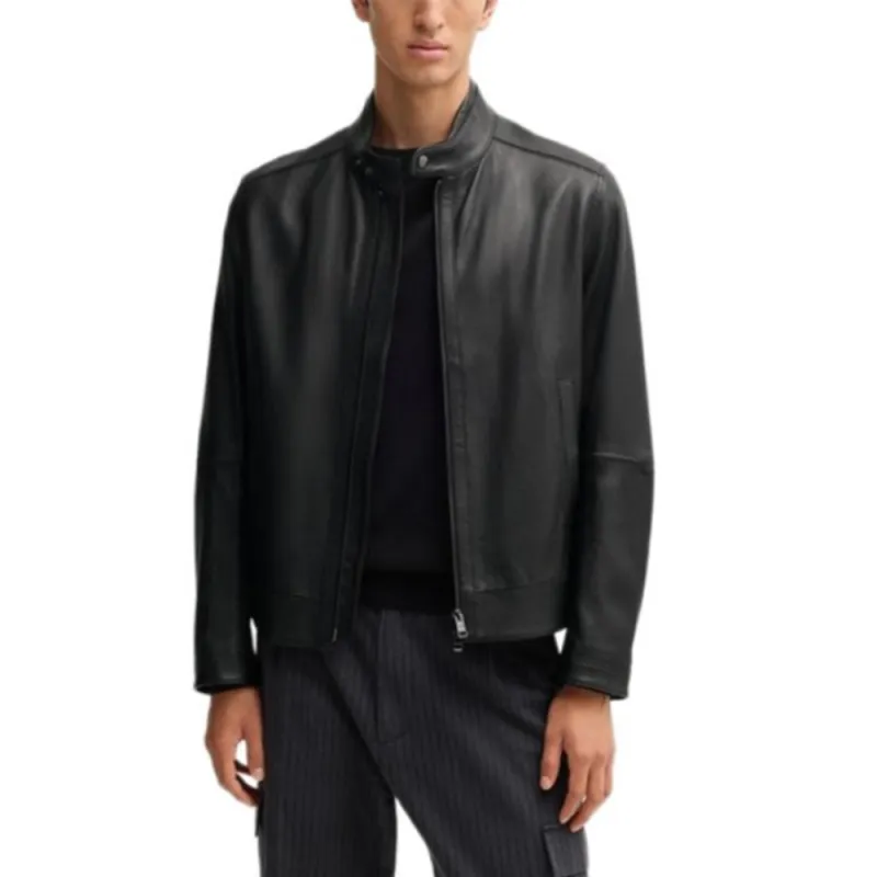 Boss Zip up Leather Jacket-2