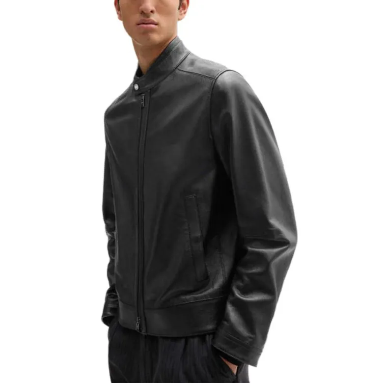 Boss Zip up Leather Jacket-3