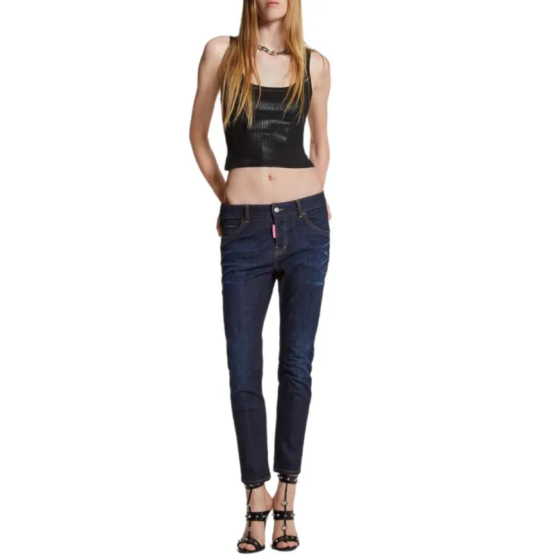 DSQUARED 2 Logo embroidered Skinny Jeans-2