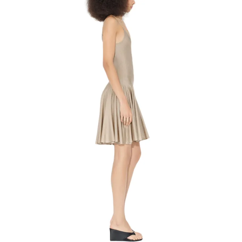 Alaia SS25 Slip Dress Women's Light Umber-3