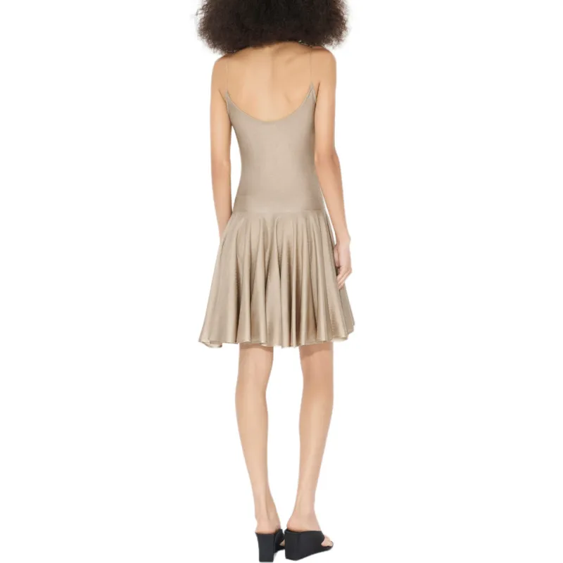 Alaia SS25 Slip Dress Women's Light Umber-2