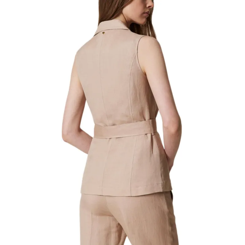 Twinset Linen blend Woven Vest-2