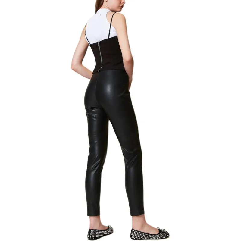 Twinset Faux leather Leggings-2