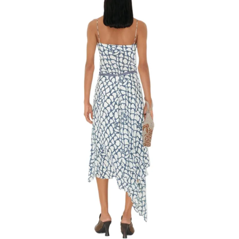 Burberry SS25 Casual Long Skirt Women's Blue White-2