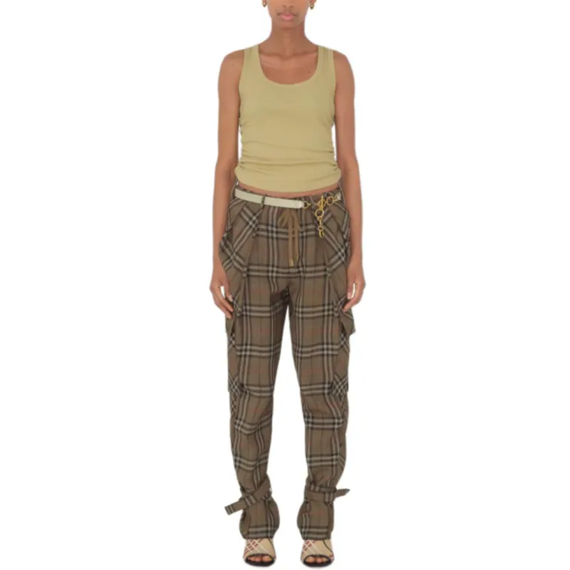 Burberry SS25 Cargo Pants Women's Shrub Color-2
