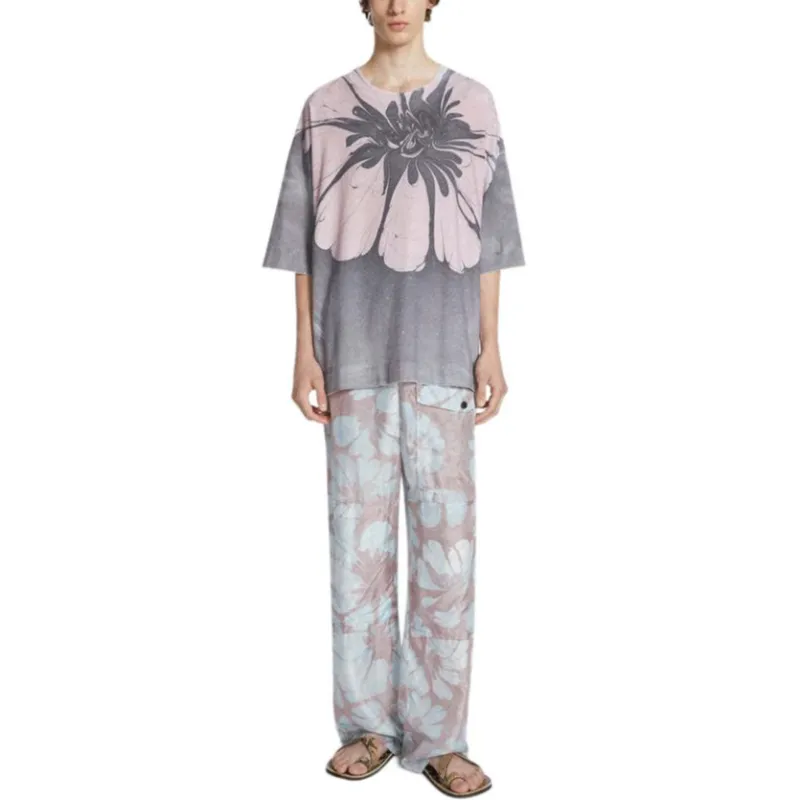 DRIES VAN NOTEN Pattern Printed Crewneck T Shirt-1