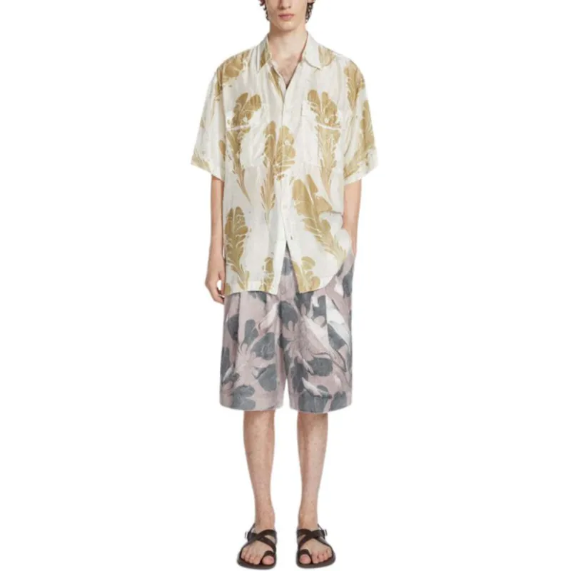 DRIES VAN NOTEN SS25 Shirt Men's Yellow White-1