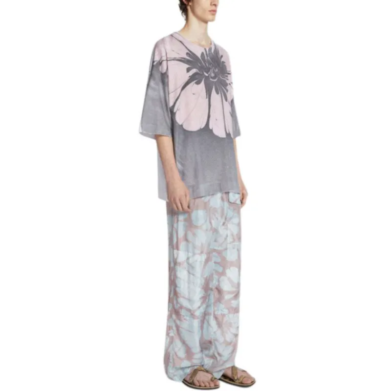 DRIES VAN NOTEN Pattern Printed Crewneck T Shirt-3