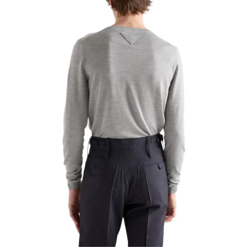 PRADA Cashmere Sweater Men's Gray-2