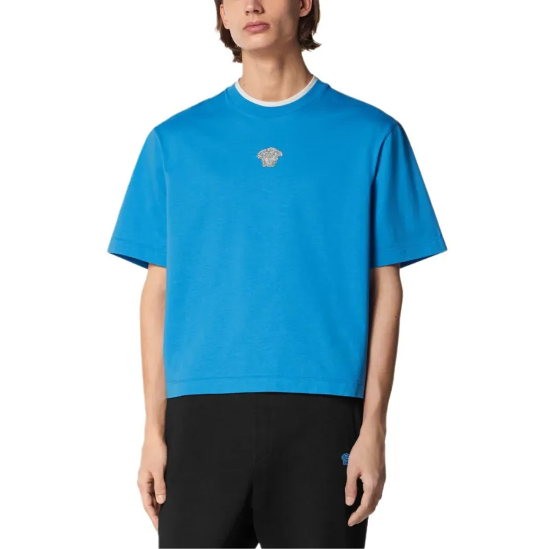VERSACE Medusa embroidered T shirt-2