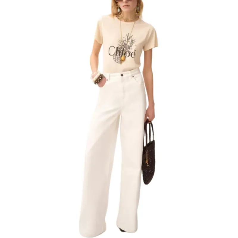 Chloe Regular T Shirt Women's Ivory White-1