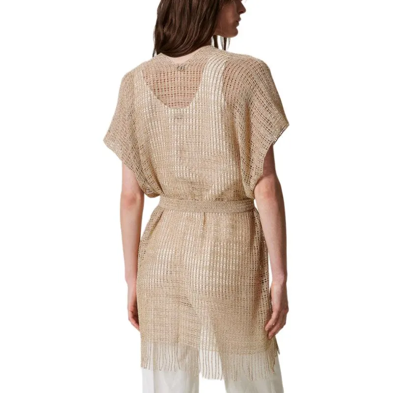 TWINSET MILANO SS25 Cloak Women's Light Ginger Beige-3