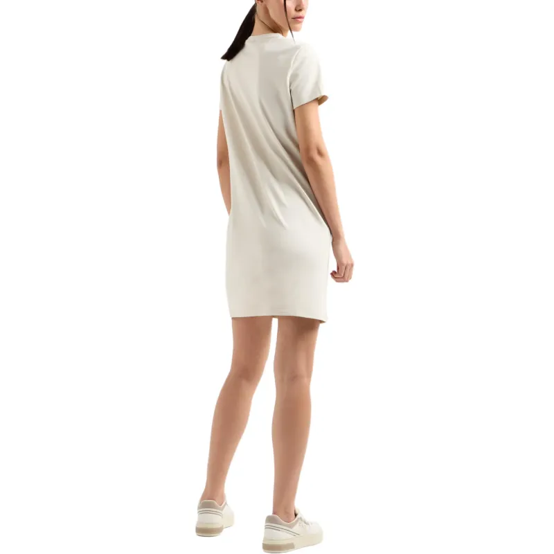 EMPORIO ARMANI EA7 Short Sleeved Dress Women's Almond White-3