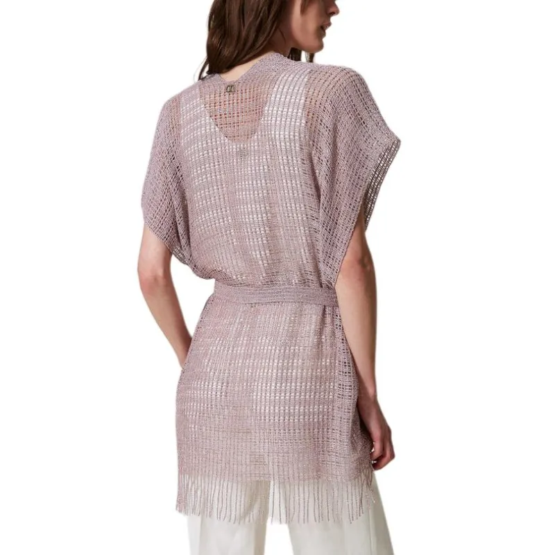 Twinset Fringed Open front Cardigan-3