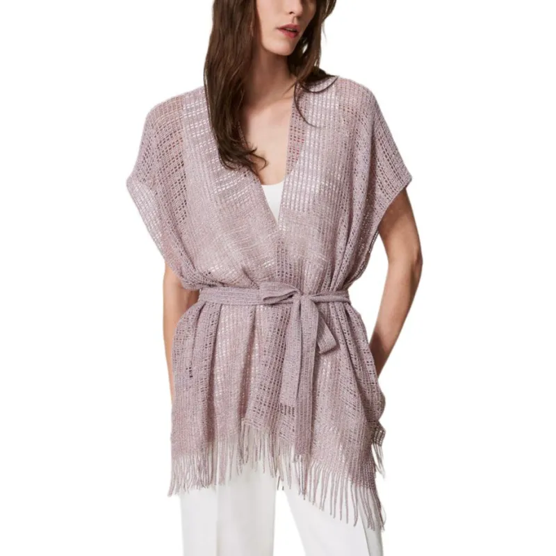 Twinset Fringed Open front Cardigan-2