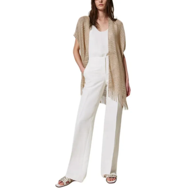 TWINSET MILANO SS25 Cloak Women's Light Ginger Beige-1