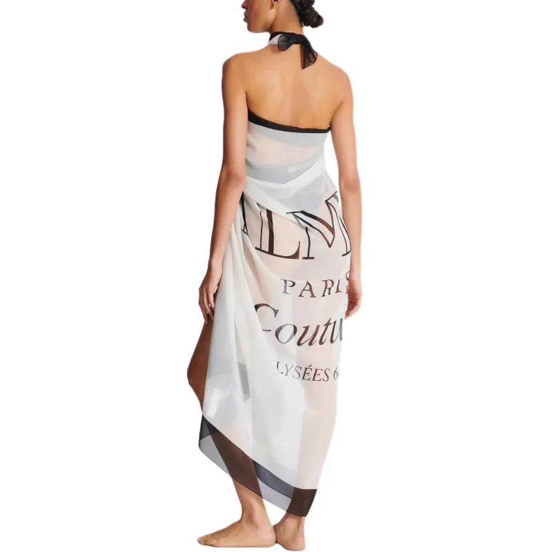 BALMAIN Shawls Women's Black White-2
